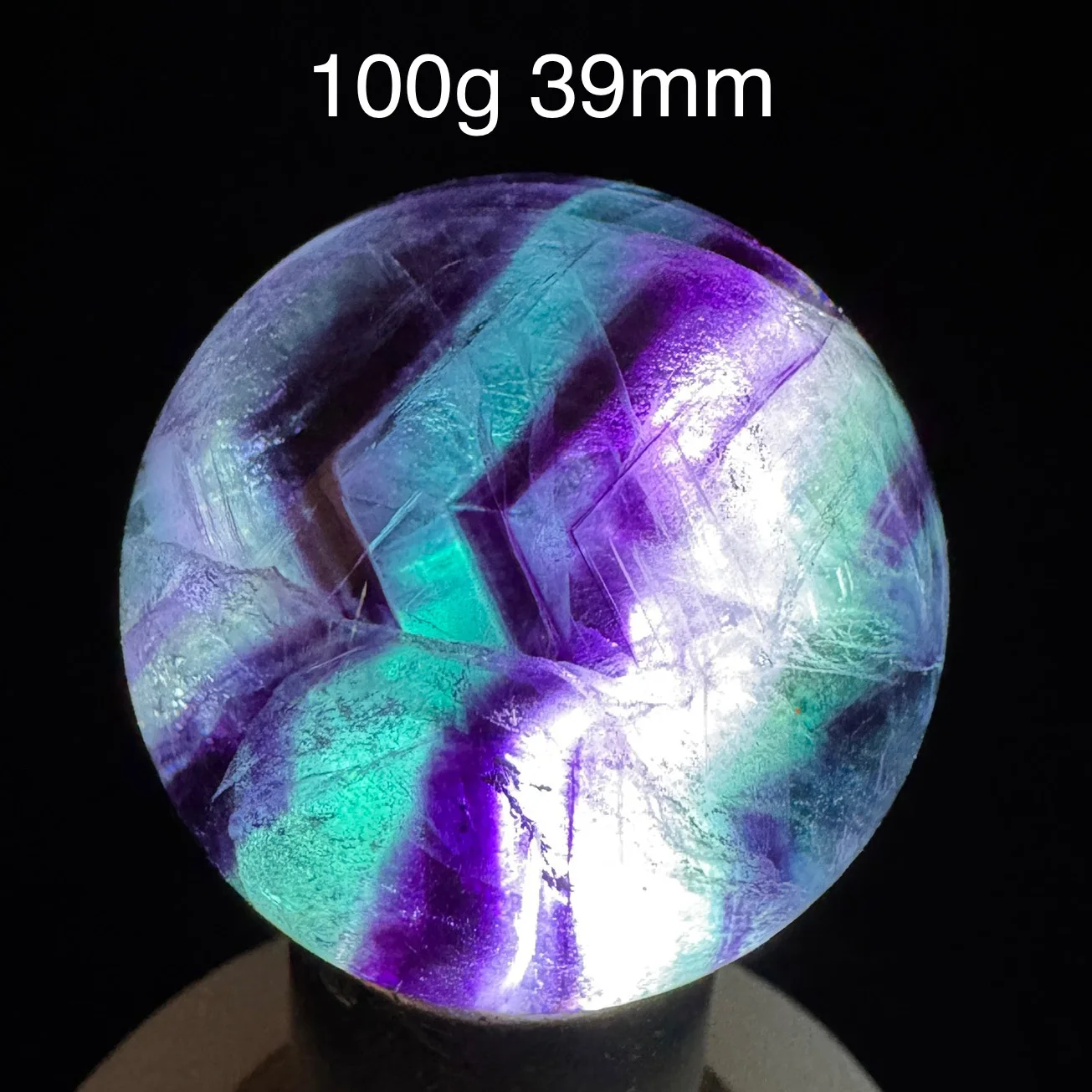 Natural Colorful Fluorite Sphere Crystal Ball Witchcraft Quartz Home Decor Gift Healing Stone CA1-16 Shoot Under Lighting