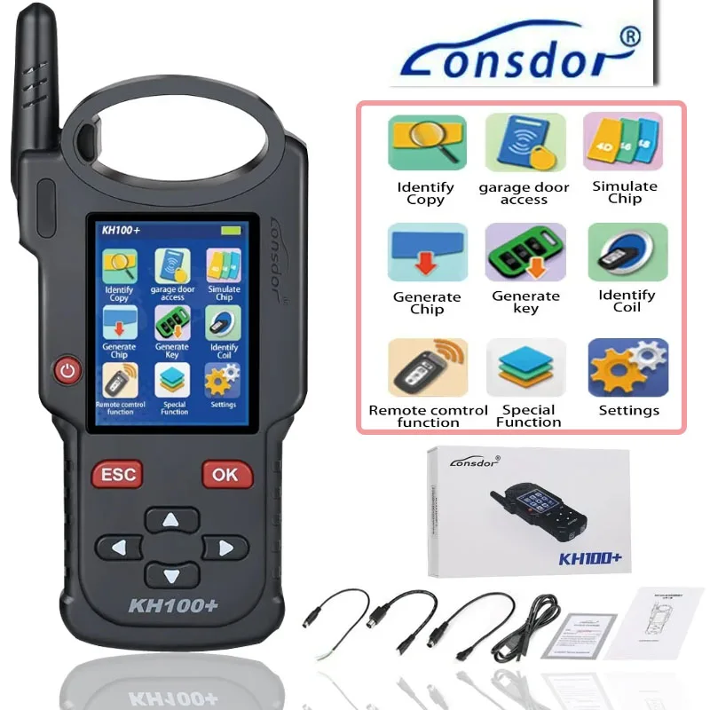 

LONSDOR KH100+ Car Remote Key Programmer Latest Handheld Device Update Version of KH100 Auto Key Tool Generate for Toyota