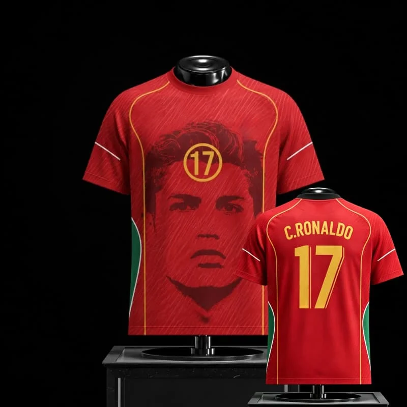 2026 New Cristiano Ronaldo Portugal Jersey, Men's, Women's, Adults', Children's Commemorative Edition Sportswear Family Matching view 2