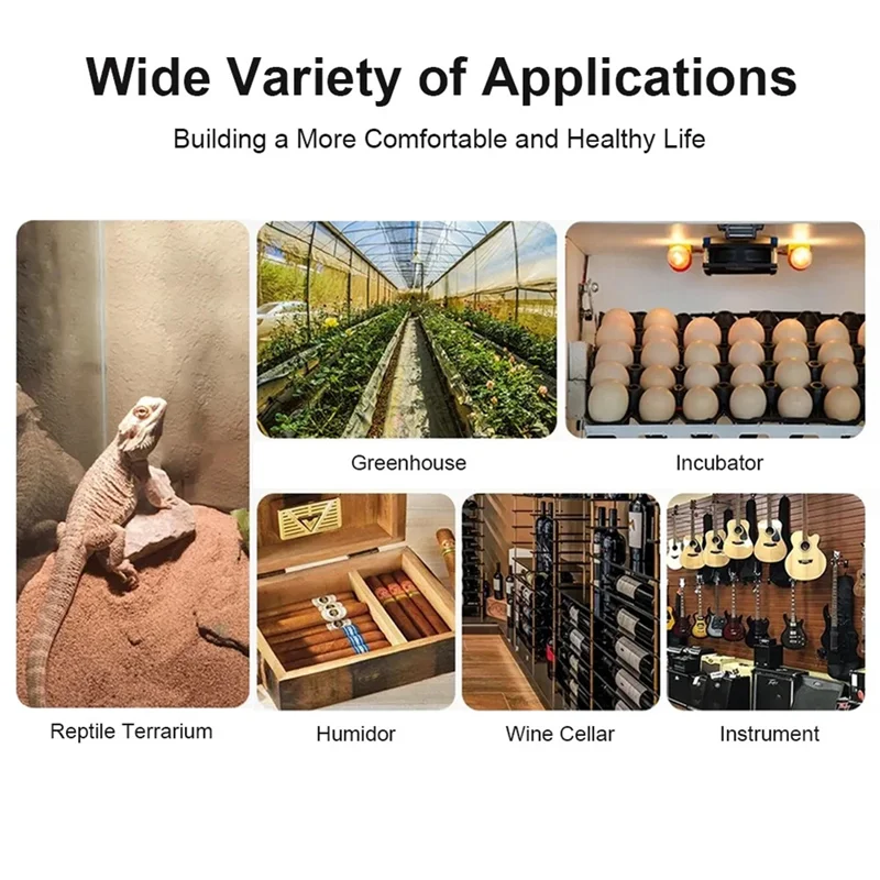 ABZW Tuya Wifi+RF433 Temperature Humidity Sensor Weather Station Display Monitor Thermometer Hygrometer Support Voice Control