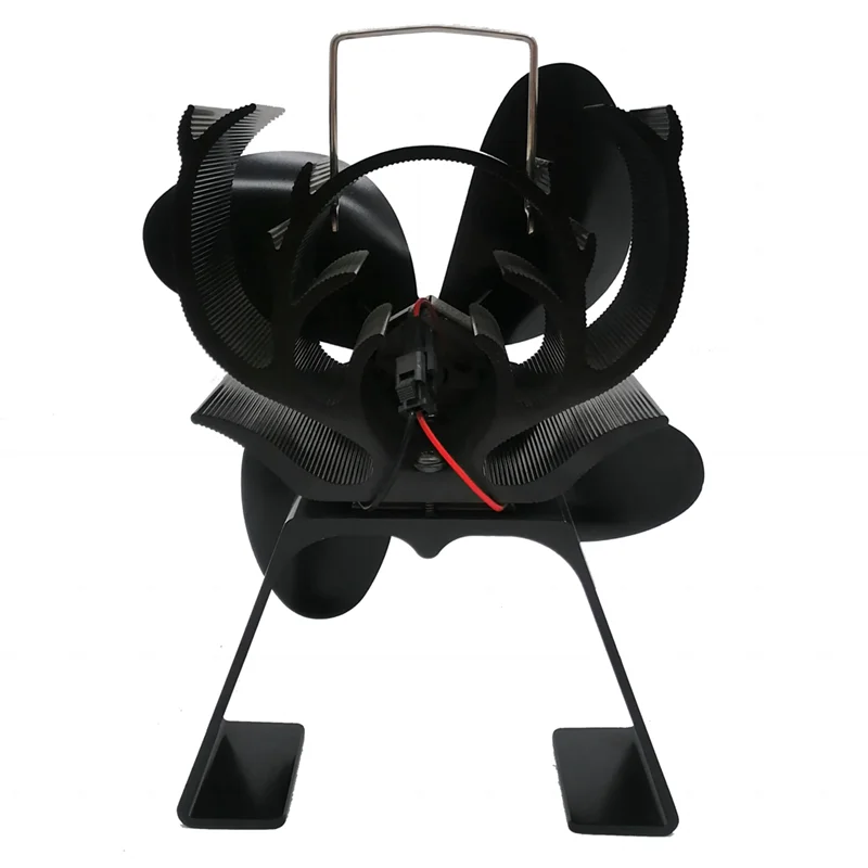 ABGR-مدفأة مروحة موقد مروحة 4 شفرات تعمل بالطاقة الحرارية موقد ايكو المشجعين للخشب سجل الموقد الموقد أكبر تدفق الهواء حوالي 140CFM