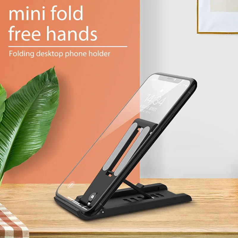 

Складной настольный держатель для телефона, портативная мини-подставка для мобильного телефона Xiaomi iPhone Samsung, держатель для мобильного телефона с поддержкой телефона