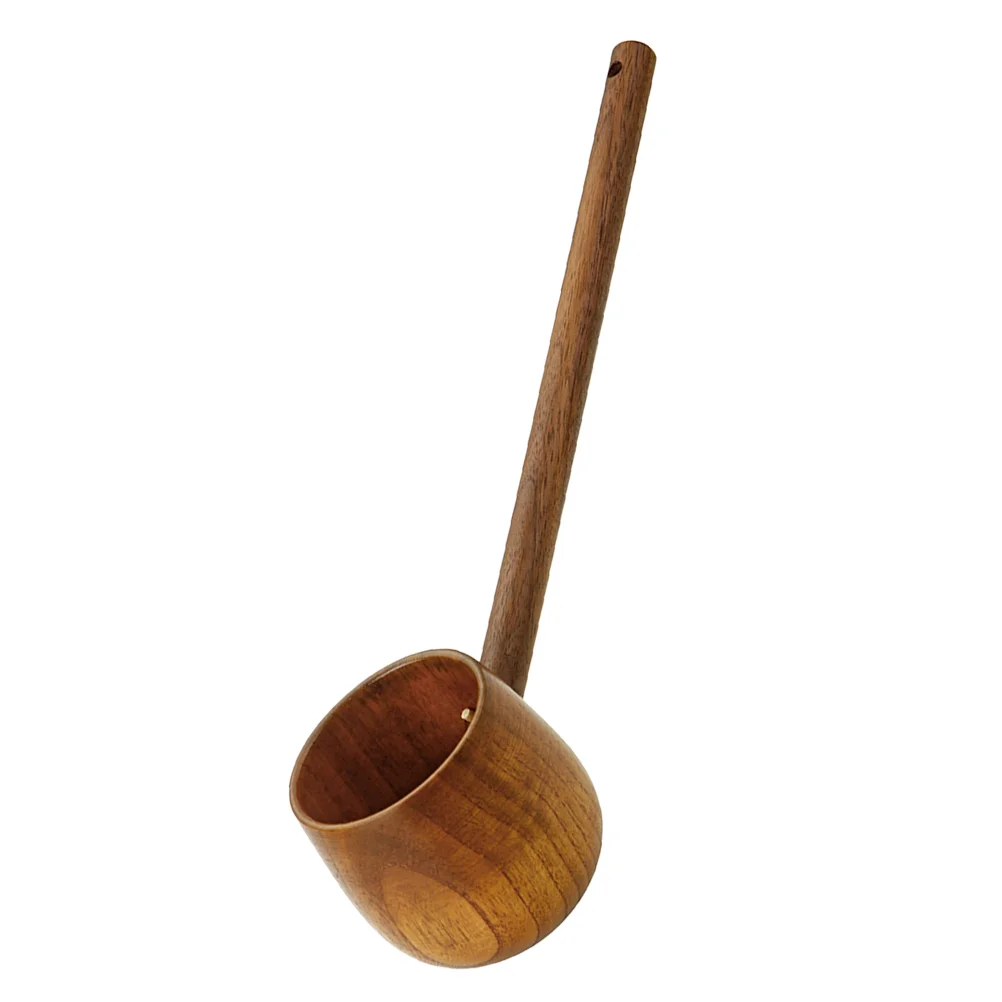 Wooden Water Ladle Tea Infuser Long Handle Spoon for Canteen Watering Maker Soup Scoop Flour Garden