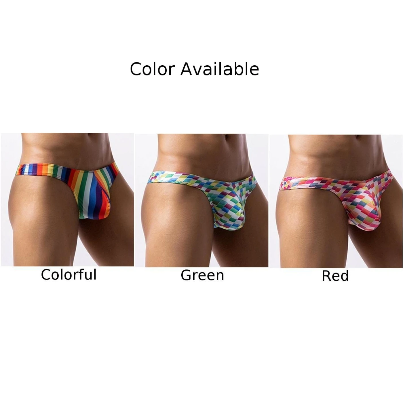 Tanga Sexy de tiro bajo para hombre, Bikini de corte alto, ropa interior lisa sin costuras, súper Mini calzoncillos de baño