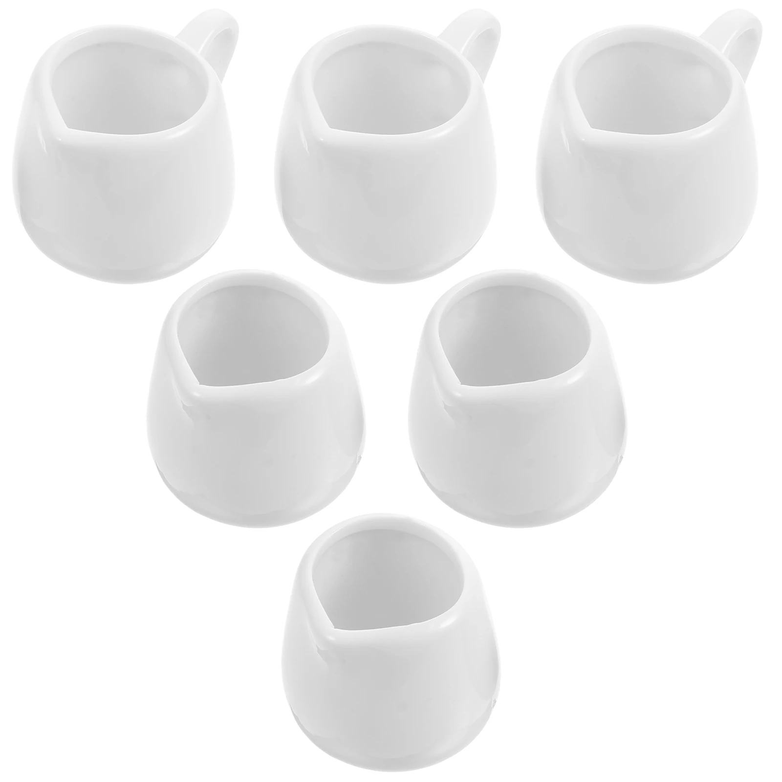 

6 шт. кувшины для молока, практичные керамические кофейные чашки, многофункциональные контейнеры для соуса, кухонные принадлежности для ежедневного использования