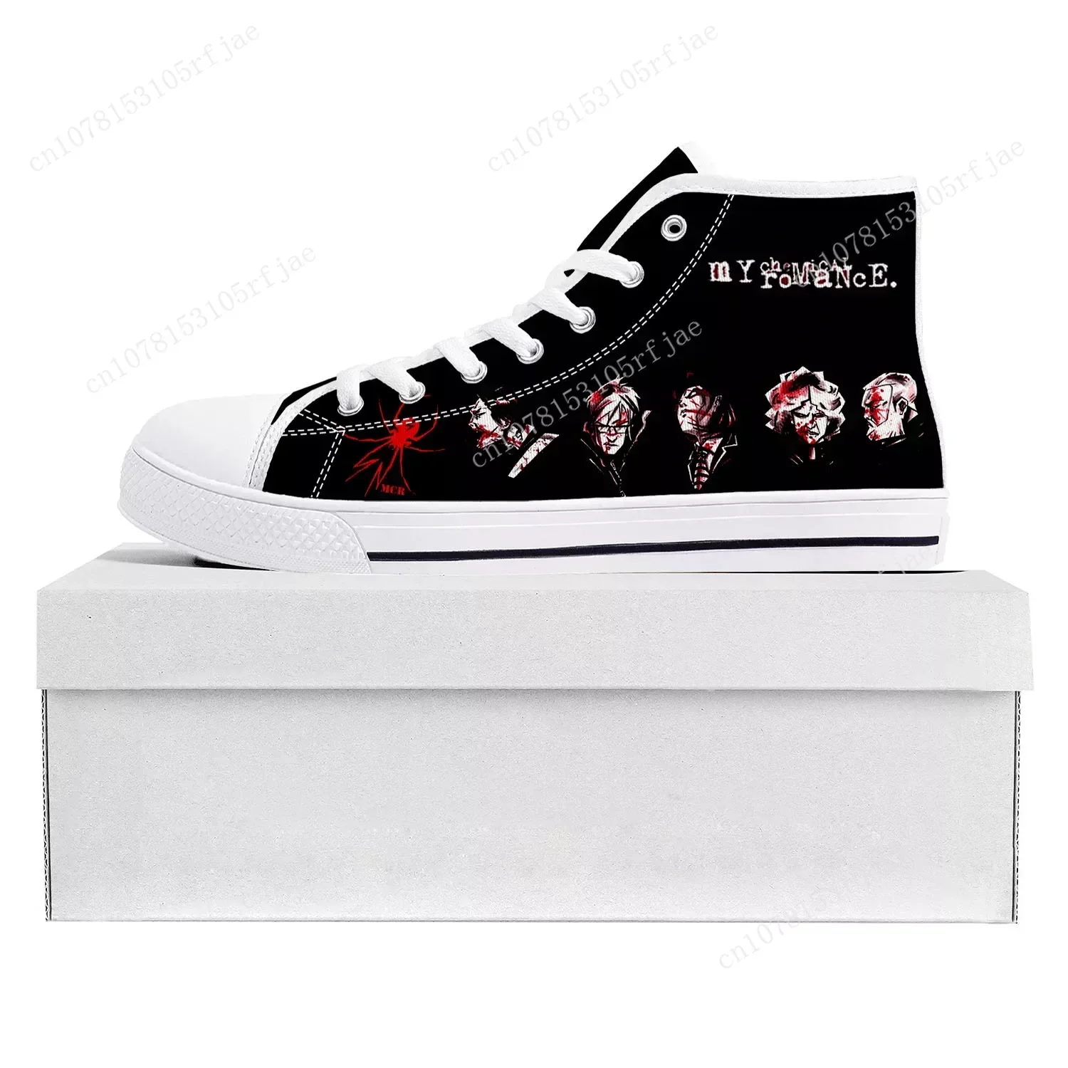 

Romance Rock Band Chemical My Fashion High Top High Quality Sneakers Mens Womens Teenager Canvas Sneaker Couple Shoe Custom Shoe