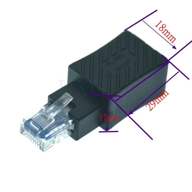 محول وصلة شبكة إيثرنت rj 45 بجودة عالية 90 درجة حتى اليسار واليمين بزاوية RJ45 Cat 5e 6e Cat7 ذكر إلى أنثى