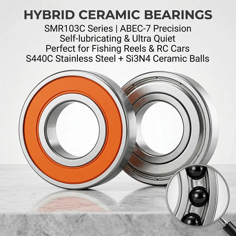 10pcs ABEC7 Fishing Reel Bearing 3x10x4 SMR103C S623C 2OS DDU Hybrid Ceramic Ball Bearing 3*10*4 S623 SMR103 L1030 RS 2RS DDU