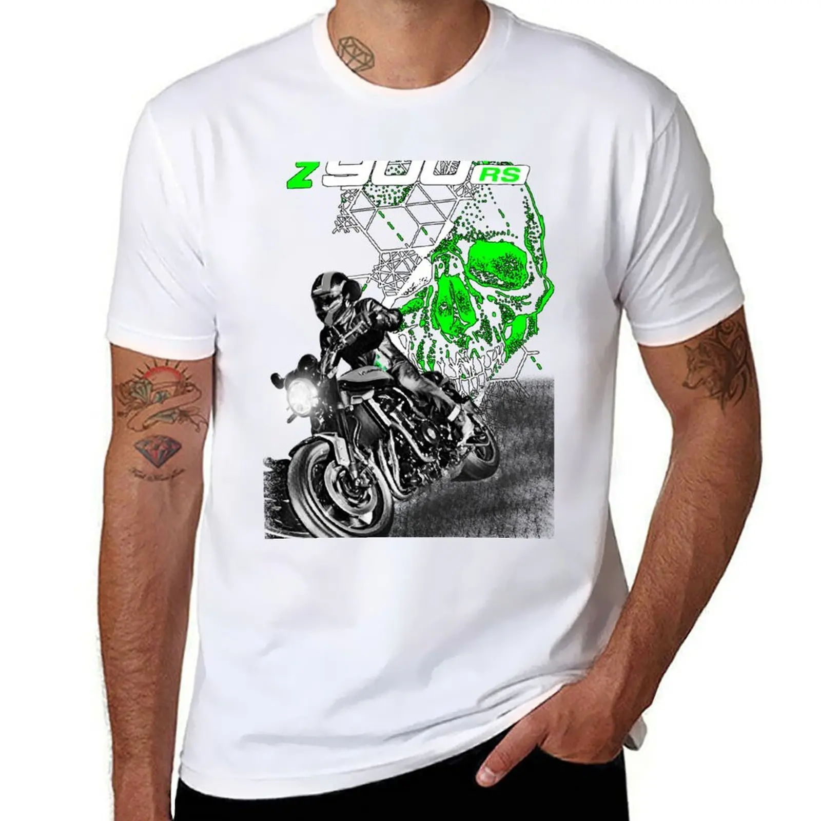 

Cafe Racer Kawa 900 Z 9 RS T-Shirt man t shirt heavy cotton t shirt for man 100 percent cotton T-Shirt