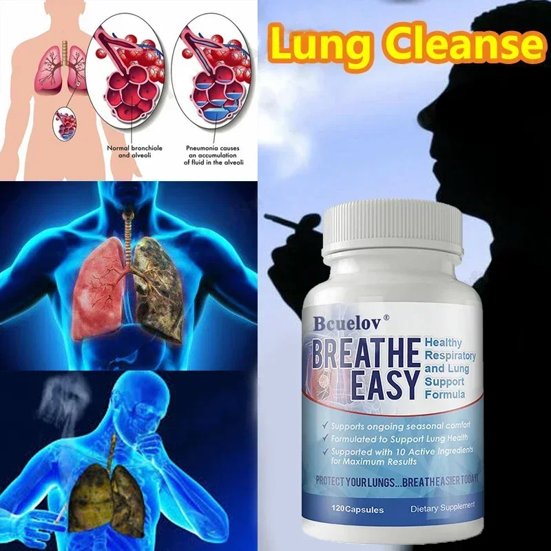 Healthy Lungs - Improve Lung Function, Breathe Easier, Natural Lung Health Supplement, Detoxifier, Respiratory Health