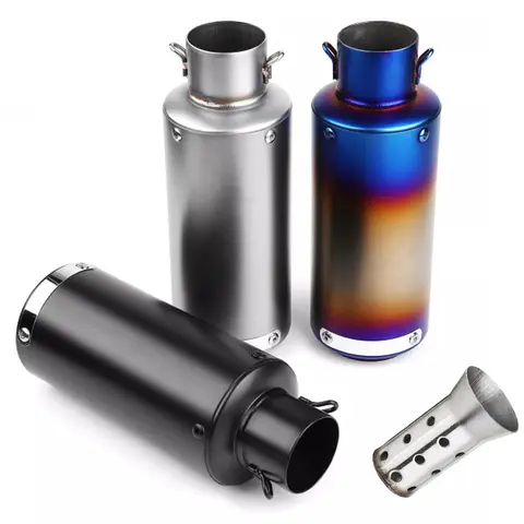 Motorcycle Slip-on Exhaust Pipe with DB Killer Escape Moto Universal 51mm 60mm Muffler for Honda Yamaha Suzuki Kawasaki Benelli