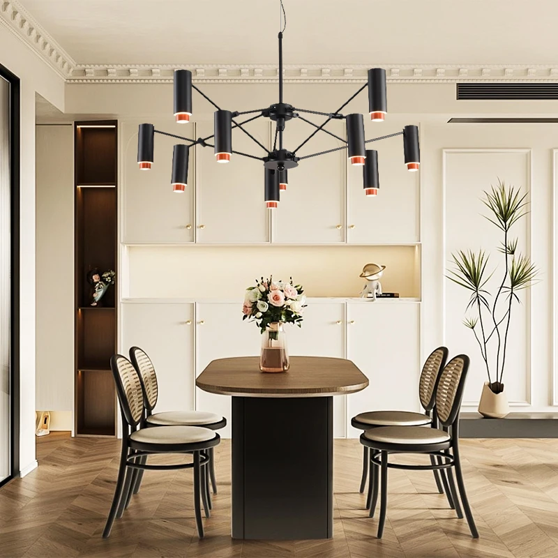 Modern Living Room Hanging Ceiling Pendant Light Umbrella Bone Mechanical Leg Dining Room Lights Modern Chandeliers.