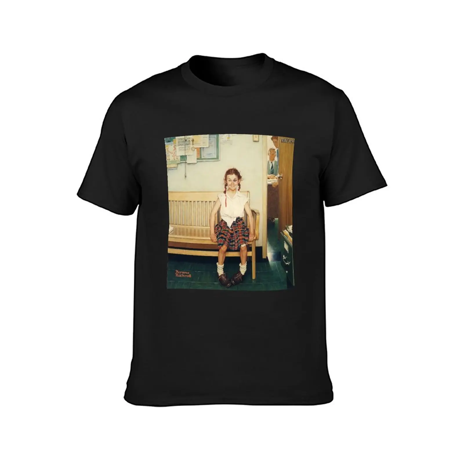 norman rockwell art style, norman rockwell paintings, norman rockwell artwork T-Shirt anime clothes t shirts for men