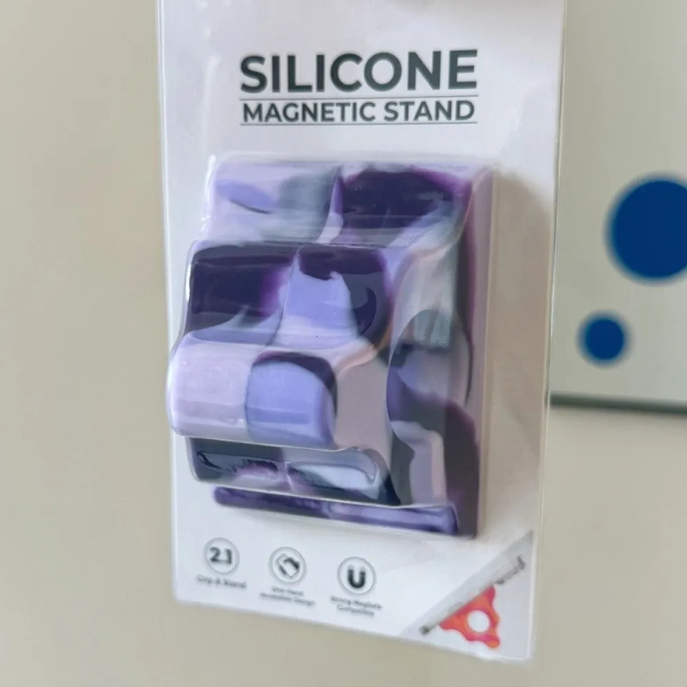 Silicone Magnetic Grip Stand Magnetic Kickstand Desktop Phone Holder Universal Triangle Wave Magnetic Phone Stand For Samsung
