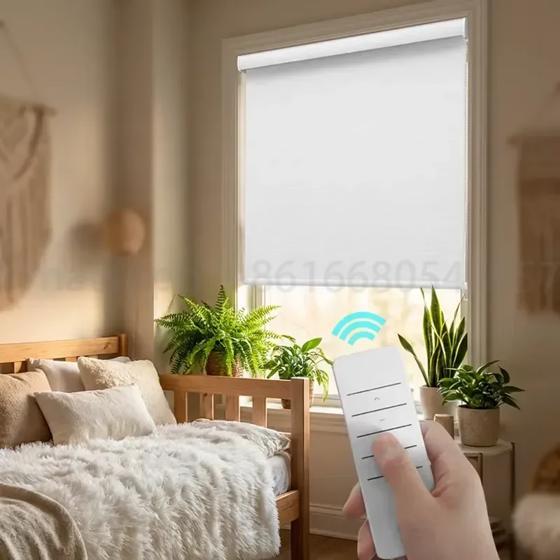Smart Custom Motorized Window Blinds Modern Design Alexa Google Home Integration Electric Honeycomb Shades
