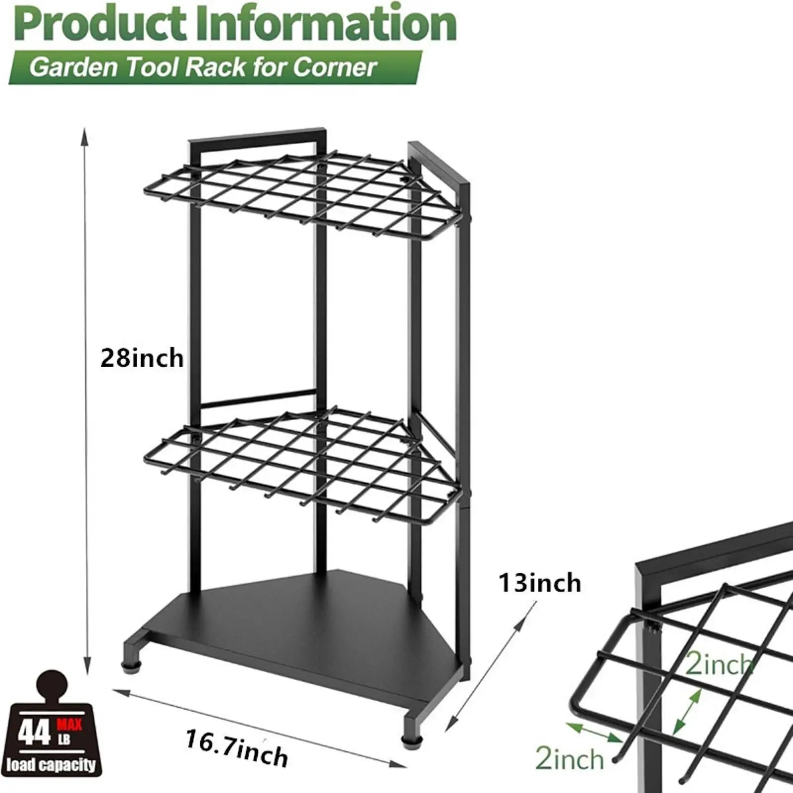 Garden Tool Organizer,Heavy Duty,Yard Tools Rack,Garage Tools Storage Stand for Patio