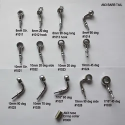 Chrome Banjo Fitting 8mm, 10mm, 7/16, for AN3 braided hose