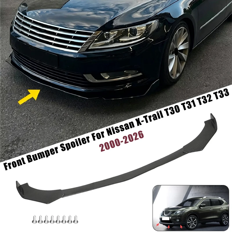 Sport Front Bumper Splitter Spoiler Lip For Nissan X-Trail T30 T31 T32 T33 00-26 5Pcs Adjustable Sectional Car Tuning Body Kit