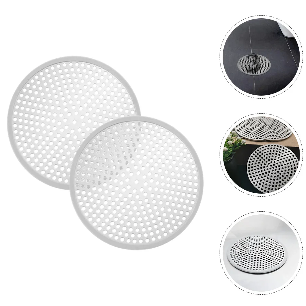 

2Pcs Shower Drain Cover Stainless Steel Hair Catcher Round Bathtub Drain Strainer Bathroom Protector Hair Catcher Bathtub