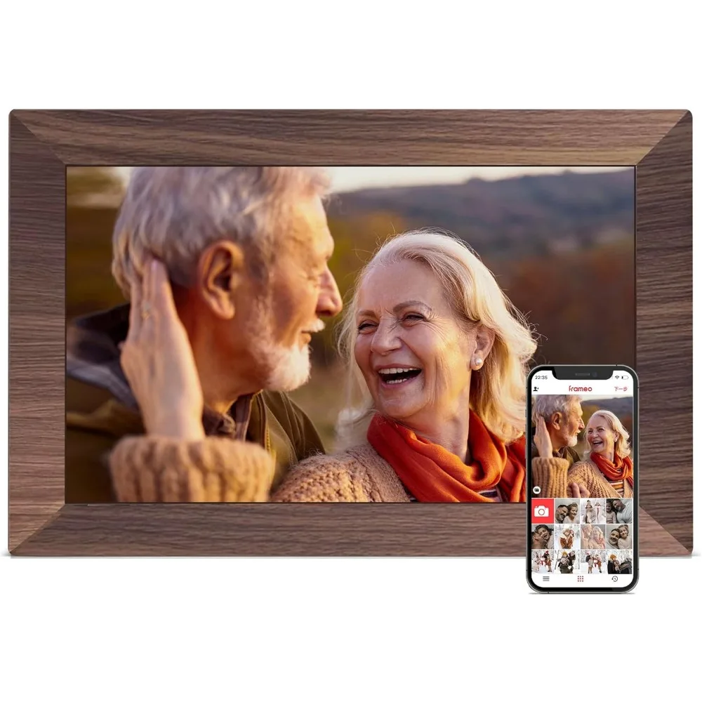 10.1 inch WiFi Digital Photo Frame 1280x800 IPS Touchscreen 32GB Instant Share Pictures Videos Gift for Mom Grandma