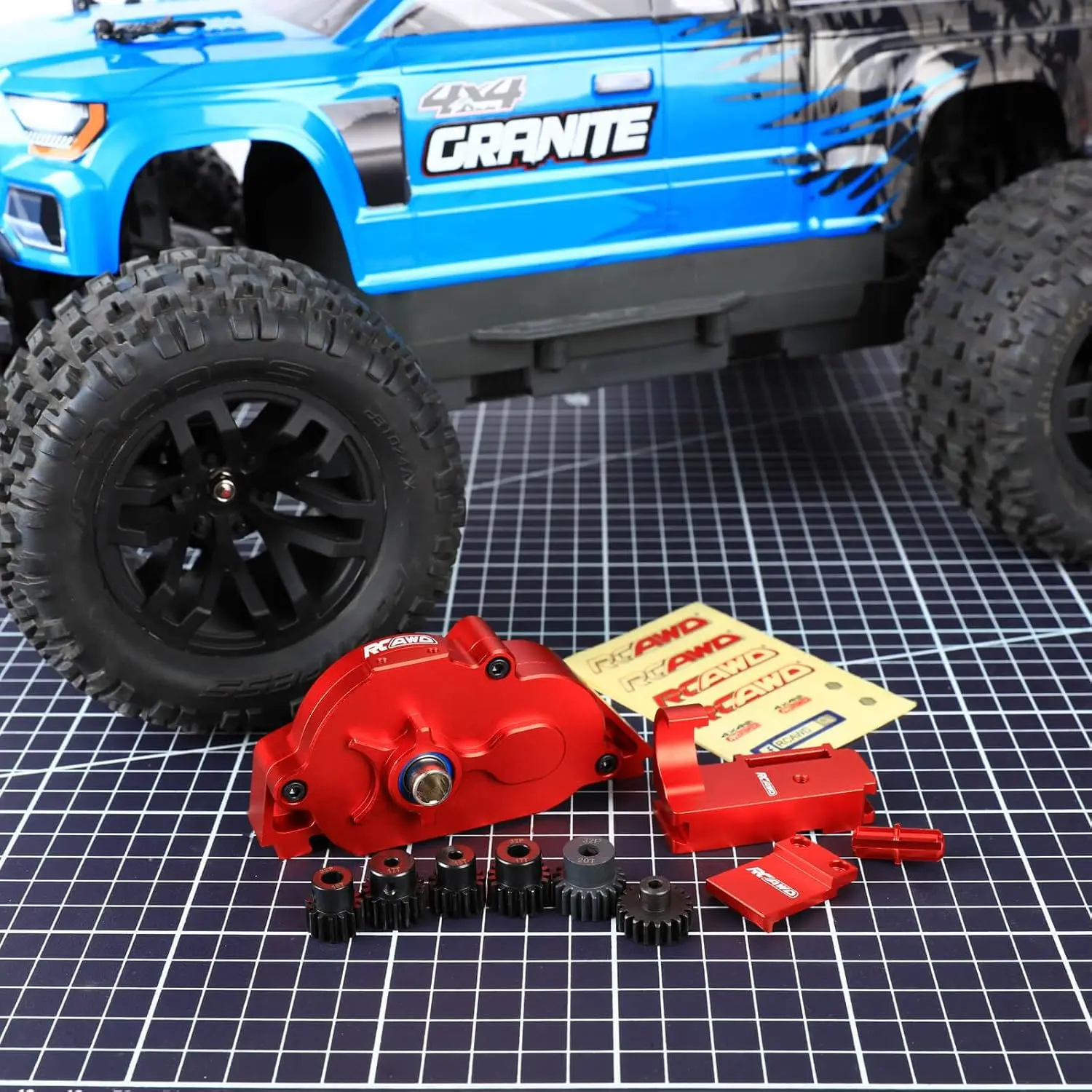 57T Cambio di trasmissione ingranaggi cilindrici e pignoni e supporto motore per ARRMA Typhon Senton Big Rock Granite Vorteks 3s Kraton 4s