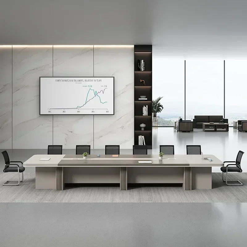 طاولة مؤتمرات مكتب الشمال شريط كبير لطاولات غرفة الاجتماعات وكرسي مع خزانة