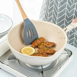 Steak Pancake Cooking Pots Durable Maifan Stone Non-Stick Deep Frying Pan Skillet Home Saucepan Kitchen Cookware Utensil Wok Pan