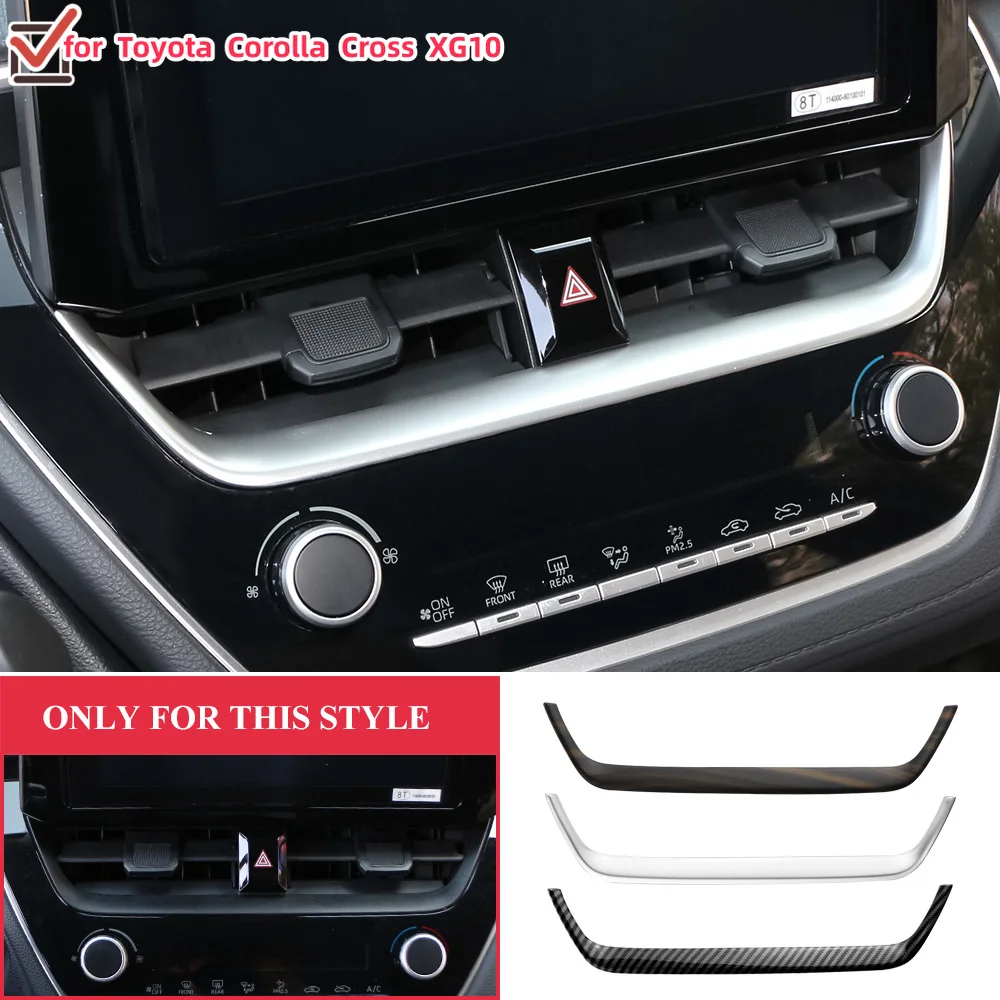 ABS GPS Navigation Lower Trim For Toyota Corolla Cross XG10 2022 2023 2024+ Cover Decoration Frame Stick Interior Accessories