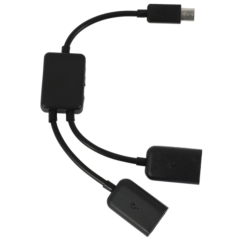 Cabo do anfitrião do micro-usb, homem do micro-usb para 2x tipo um cubo fêmea duplo do conversor do adaptador do usb otg para o pc da tabuleta do andróide e o telefone esperto