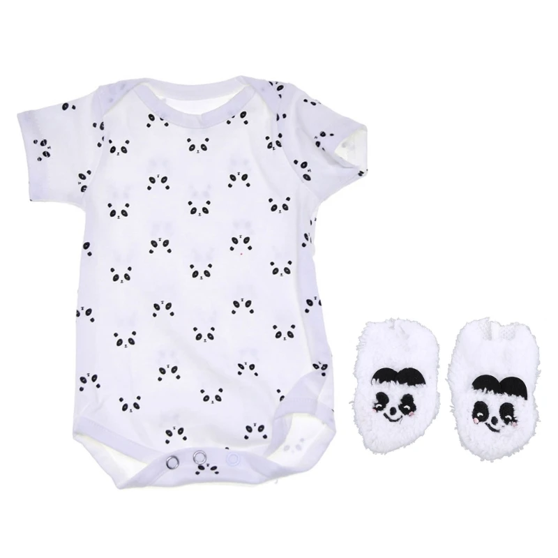 Y1UB Baby Toy Clothes for 17-18 inch for Doll Girl Panda Outfit Accessories 4pcs Matching Clothes Xmas Gift