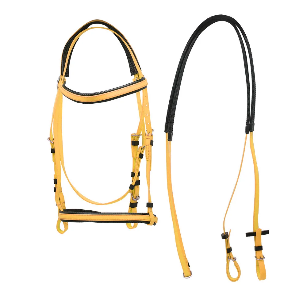 Factory Customized New Horse Rein Headstall Halter Adjustable Horse Riding Equipment PVC Waterproof Horse Bridle