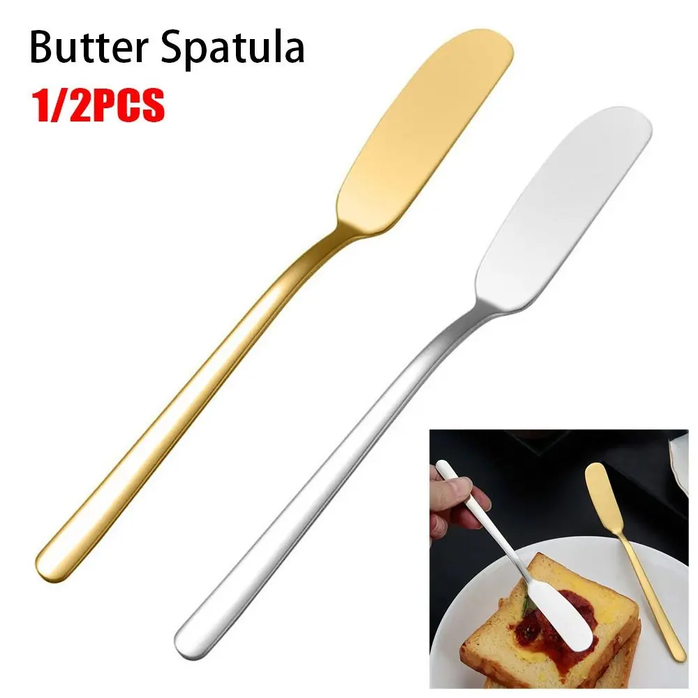 1/2 יח 'לחם עמיד לחמאה כלים כפיות חמאה קרם לנגב קרם מרית ידית ארוכה נירוסטה טוסט מגרד