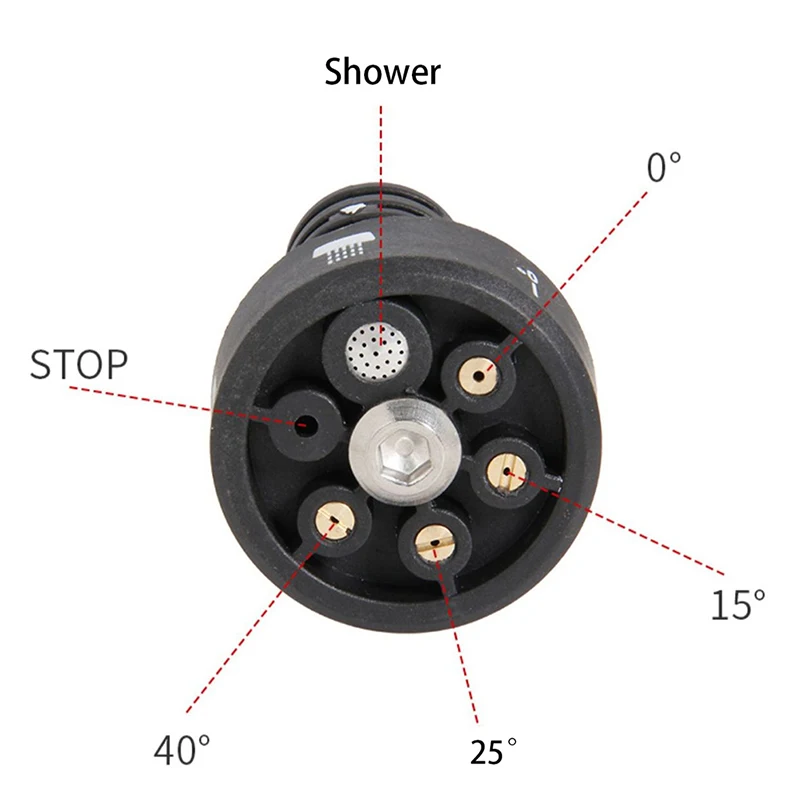 Ugello regolabile In plastica 5 In 1 per ugello per tubo flessibile per parti di pistola ad acqua per idropulitrice ad alta pressione da 1/4 di