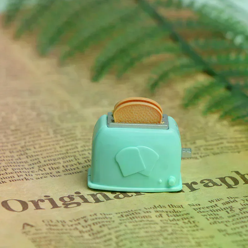 Dollhouse Simulation Mini Toaster Miniature Toy Model Kitchen Scene Decoration