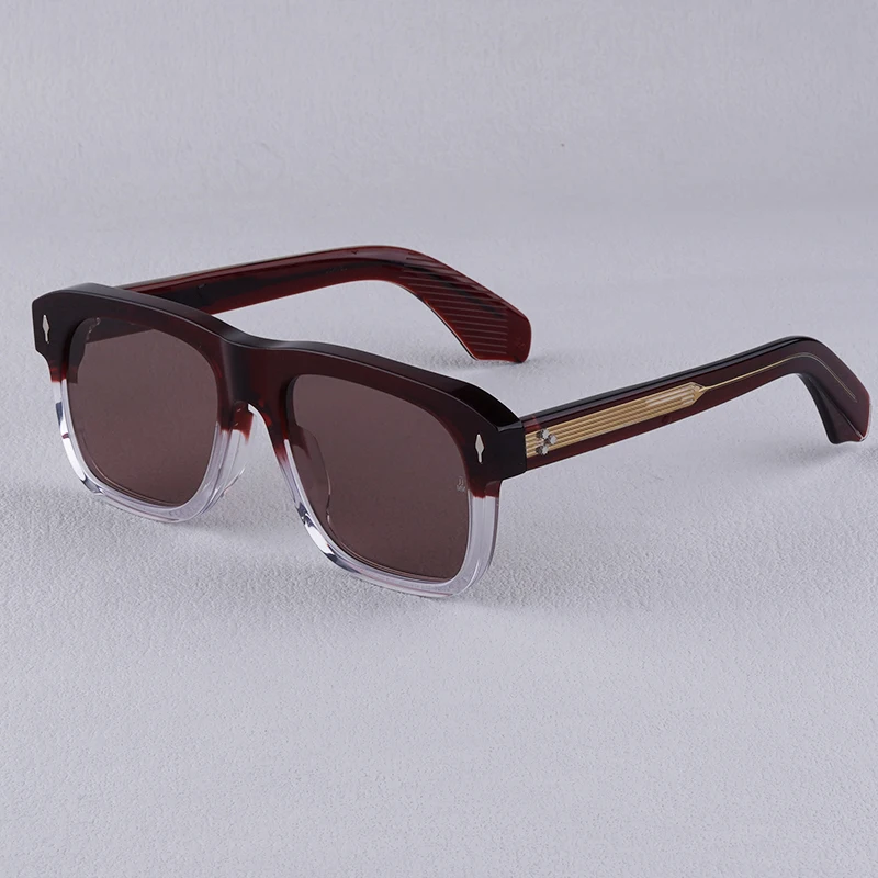 New Style Vintage Retro Personality Sunglasses Model Trendy Luxury Brand Cool High Fashion  Acetate Rectangle YVES Sunglasses