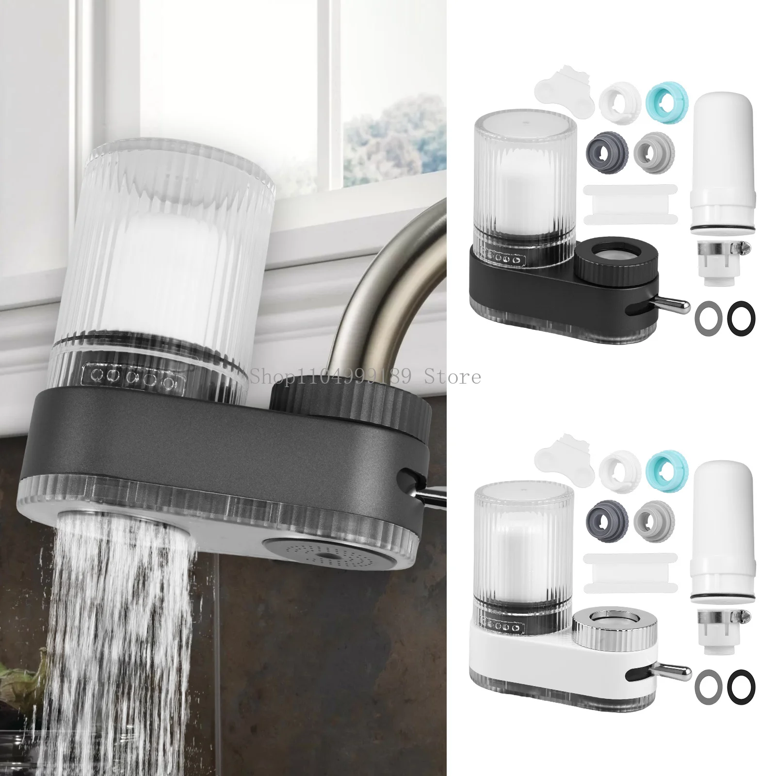 

Faucet Mount Water Filter for Sink Tap Water Filter Faucet Water Filtration System Tap Purifier for Kitchen Bathroom