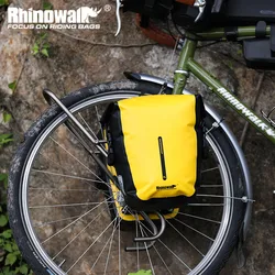 Rhinowalk Bike Bag Waterproof 7-10L Pannier Bag Portable Rear Seat Trunk  Cycling Bag Luggage Carrier MTB Bike Accessories