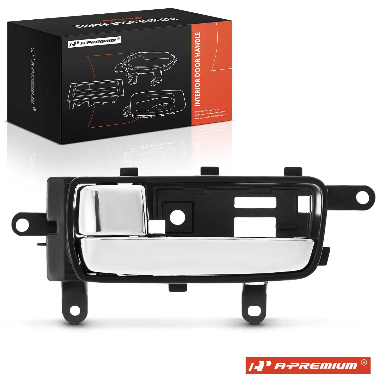 A-Premium Front Driver or Rear Driver Side Chrome & Black Interior Door Handle for Nissan Sentra 2007-2012