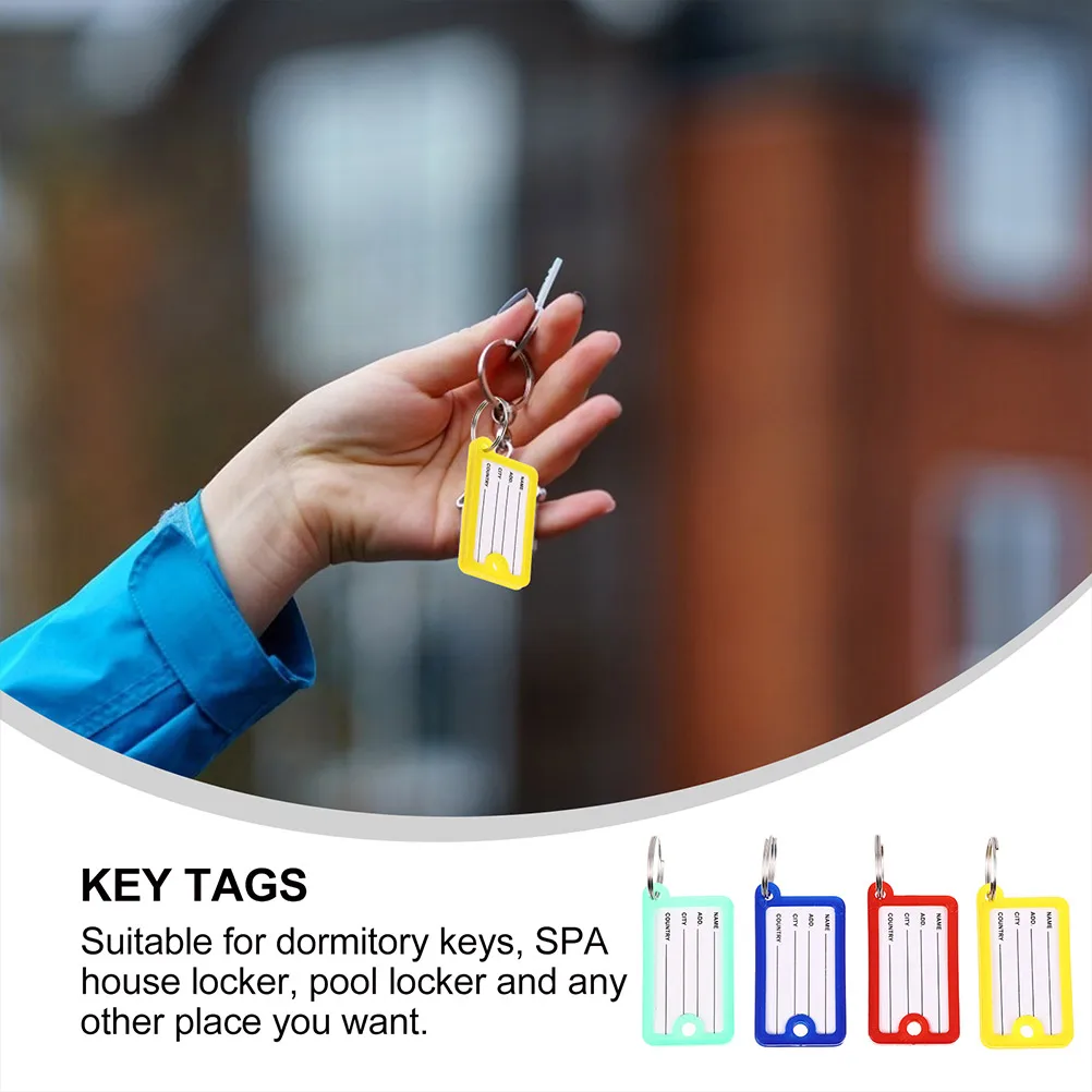 

40Pcs Key Ring Accessories Classification Keychain Labels Easy Unclip and Find Luggage Tags Convenient Key Tags