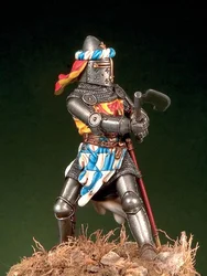 Assembly Unpainted Scale 1/32 54mm Uncolor Knight with waraxe 54mm figure Historical Resin Model