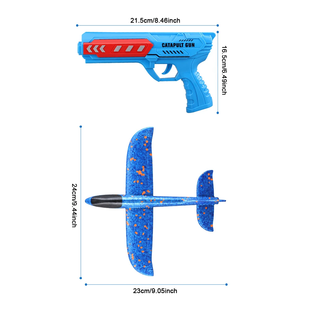 Children\'s Foam Ejection Aircraft Toys Parent-Child Interaction Outdoor Foam Aircraft Park Airplane Launcher Toys Birthday Gift