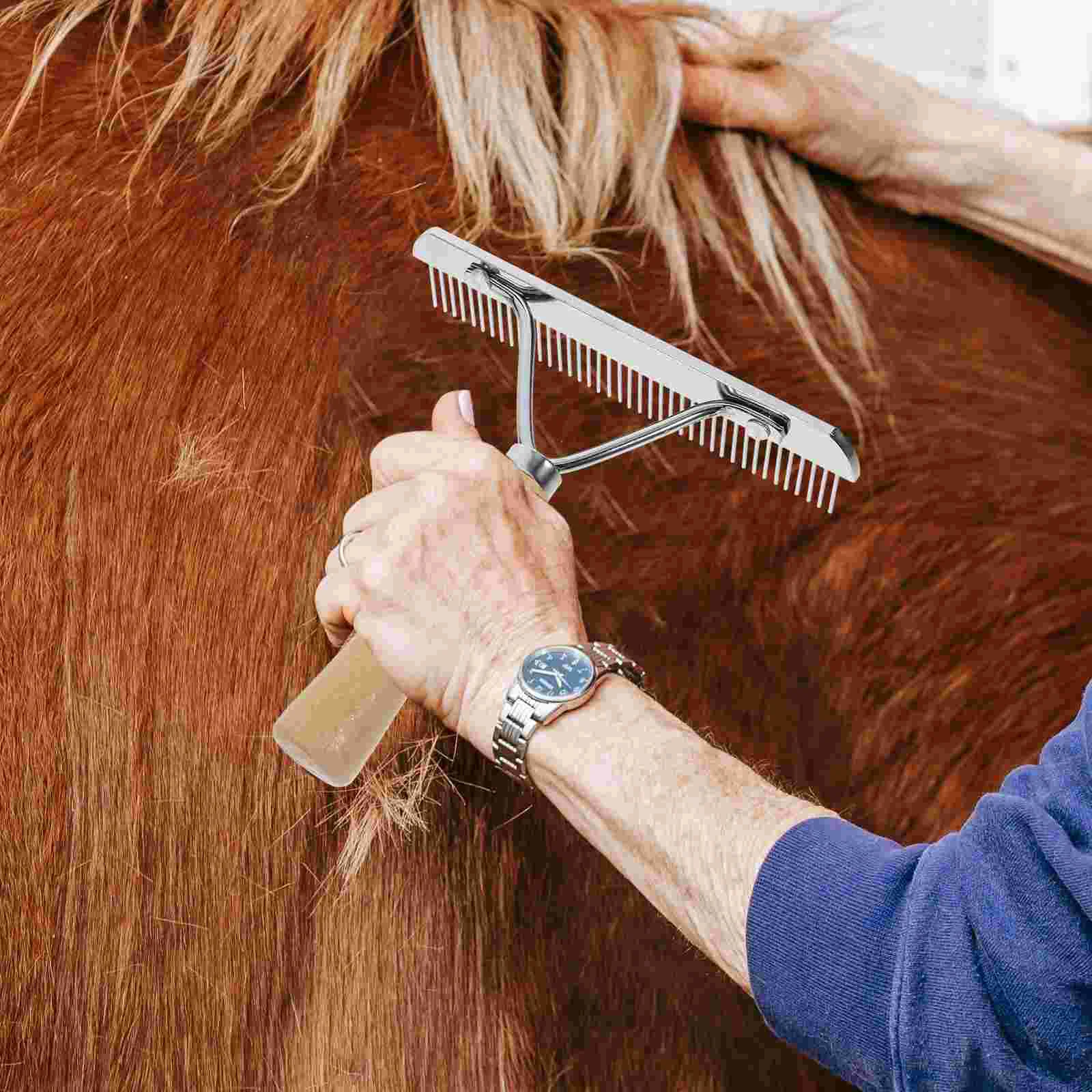 Ancinho de unhas de cavalo pente ferramentas de limpeza escova útil pet durável aliciamento prático cabelo mini