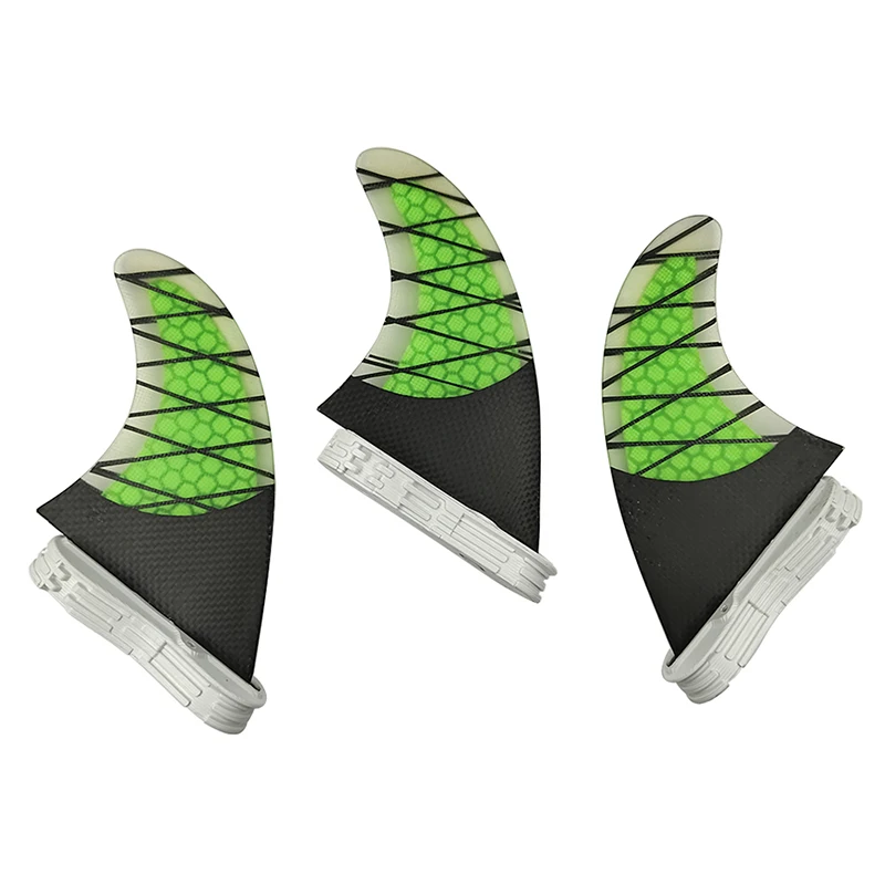 

M Tri Fins UPSURF FCS2 Fins Thruster Carbon Fiberglass Line Surfboard Fins Double Tabs 2 Surf Fins For Fish,Shortboard,Funboard