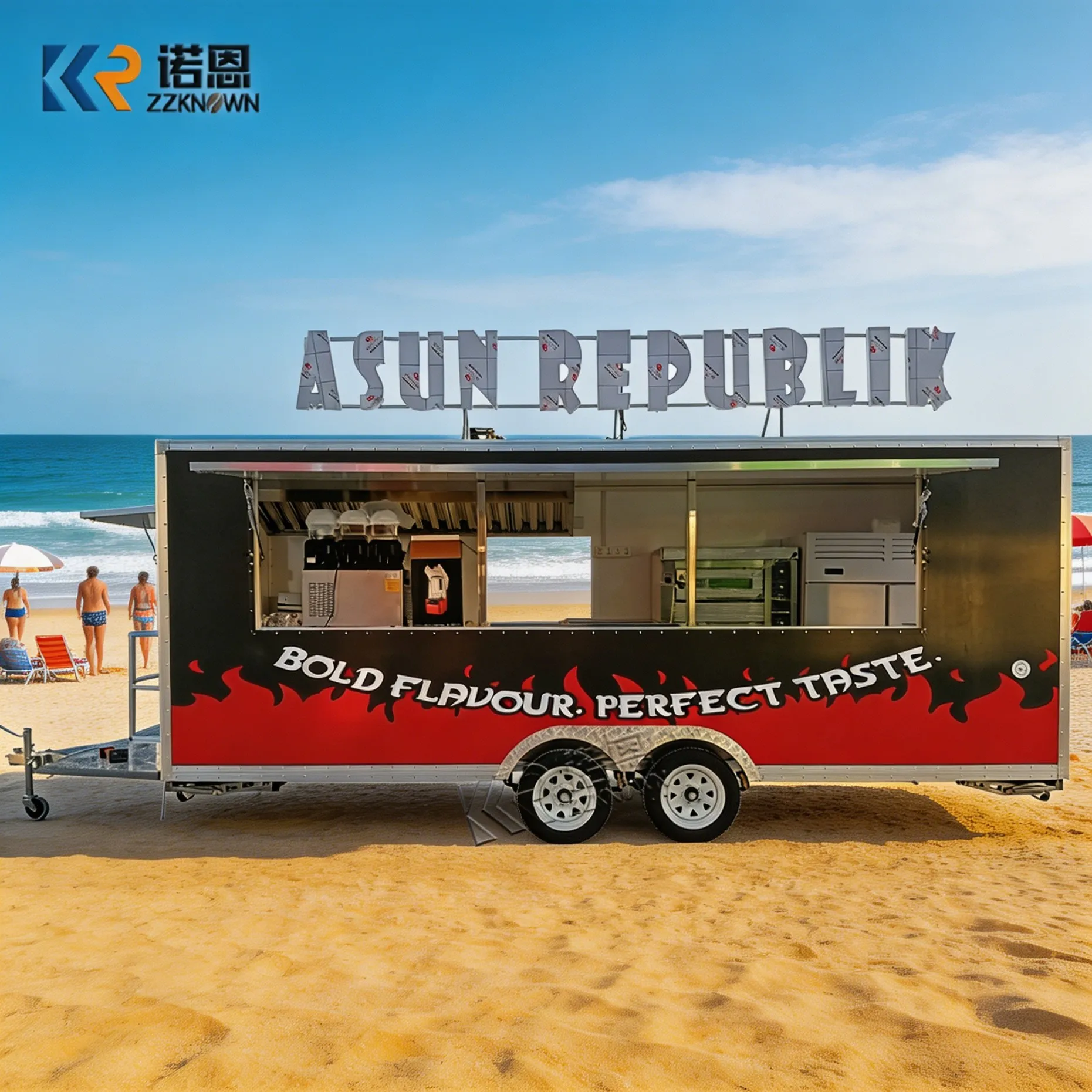 

Premium Portable Square Mobile Food Trailer for Exhibitions And Markets Sleek Design Flexible Operation Ideal for Food Vendors
