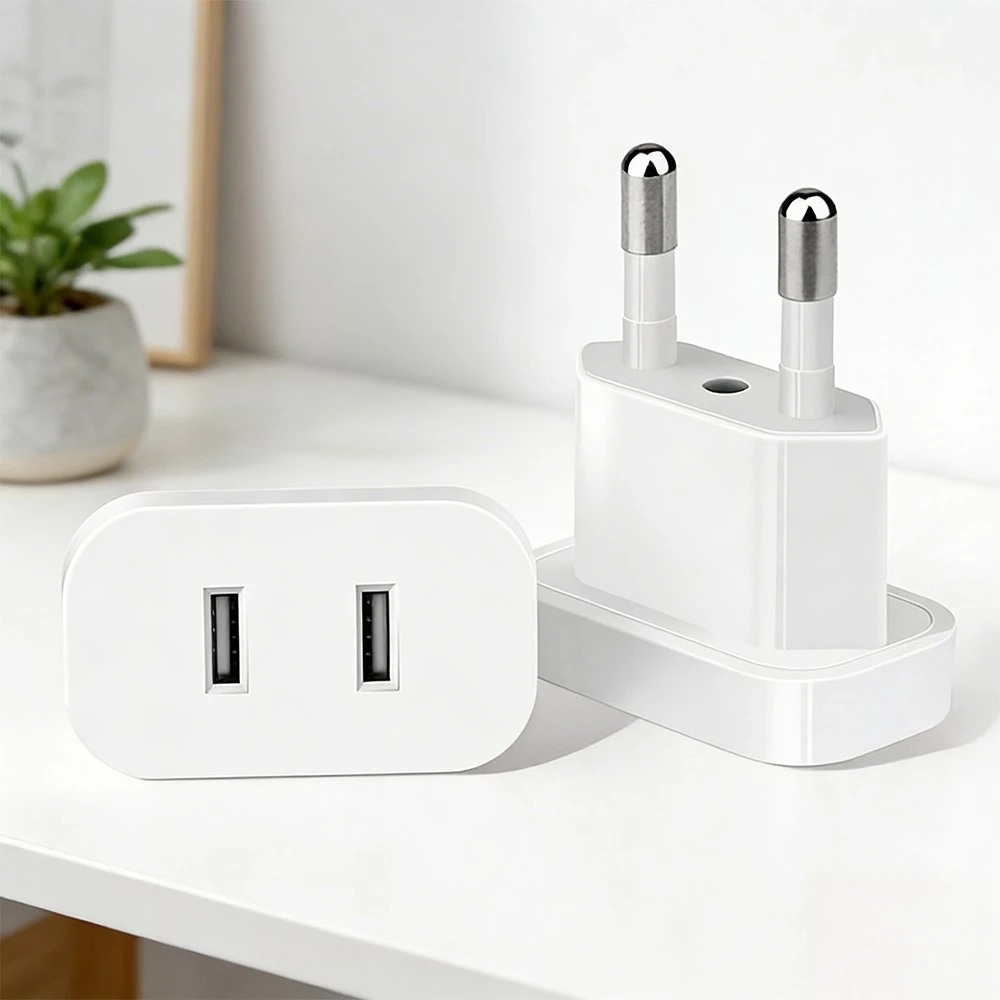 220V 4.0mm/4.8mm Power Plug Adapter US To EU Euro Europe Plug Power Plug Converter KR Adapter Electrical Socket Travel Adapter