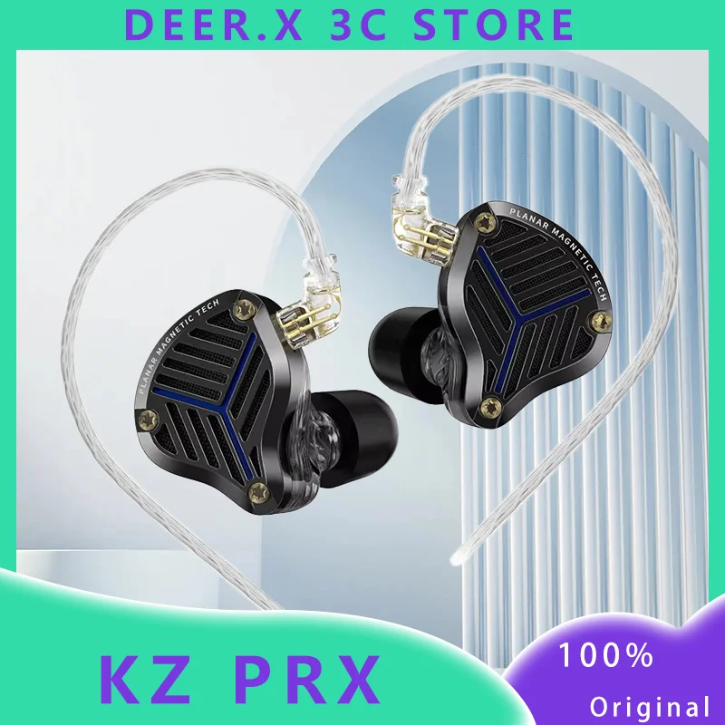 

Kz Prx Wired Earphones In Ear Hifi Bass Flat Diaphragm Monitoring Music Earphones Customized Gaming Earphones