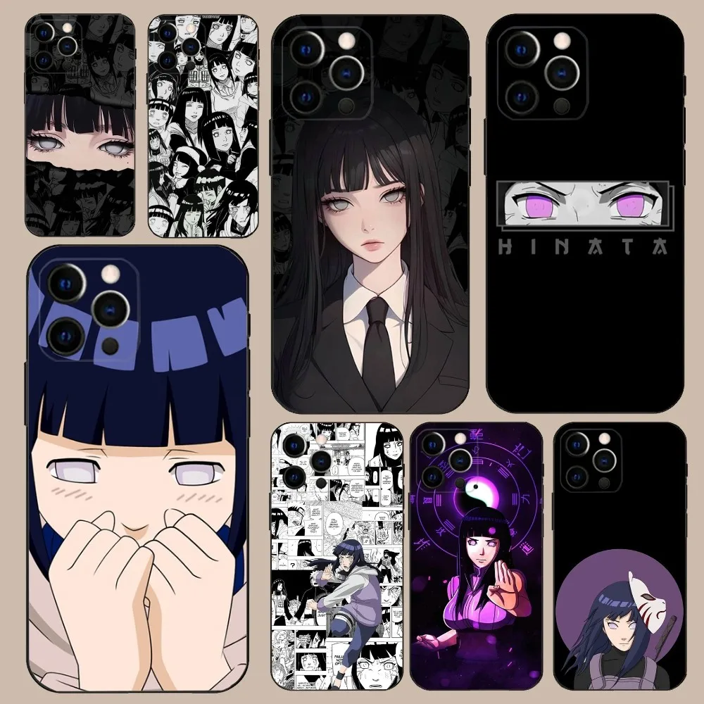 

H-Hinata Anime H-Hyuga Phone Case For iPhone 16,15,14,13,12,11,Pro,X,XS,Max,XR,Plus,Mini Soft Black Cover