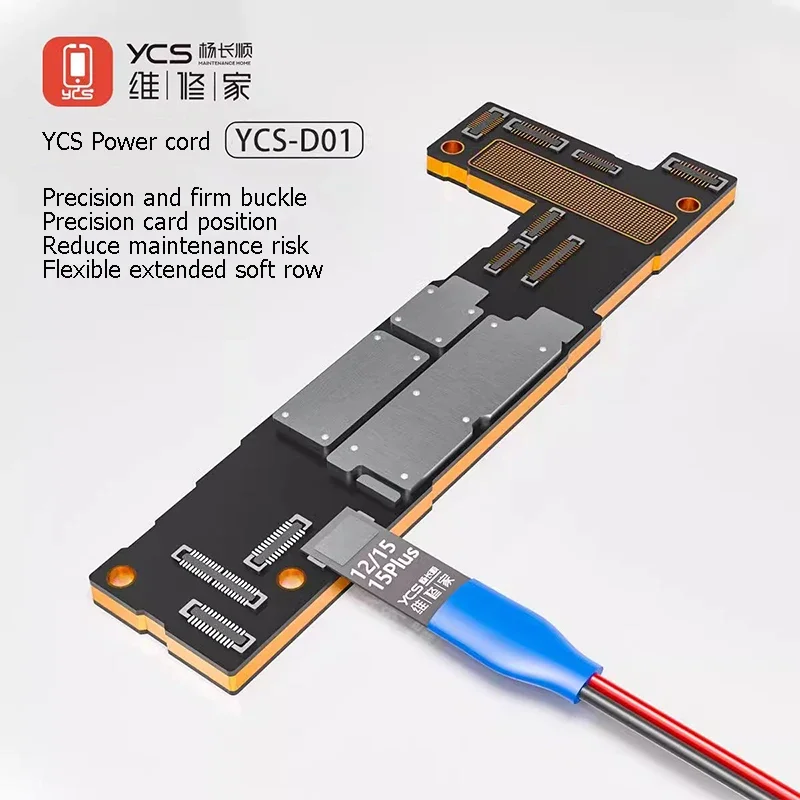 YCS YCS-D01 Power Charging Boot DC Detection Cable For iPhone 6-16 Pro Max Motherboard Battery Clip Testing Repair Line Tool