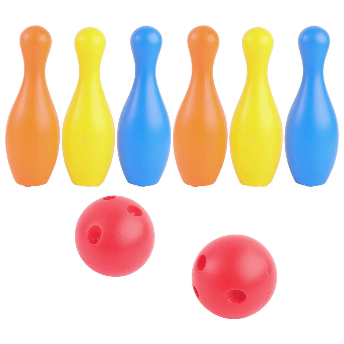 

Children Plastic Bowling Toy Entertainment Bowling Funny Bowling Toy Set (Height 22cm, 2pcs Balls, 6pcs Bottles,