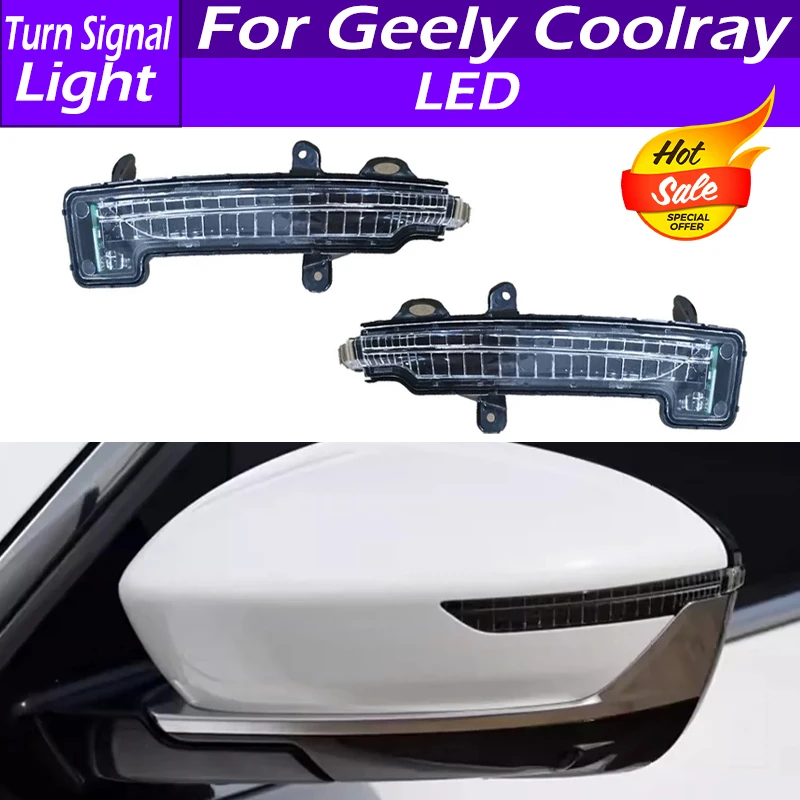 For Geely Coolray Car Rearview Side Mirrior Turn Signal Light LED Indicator Light Side Repeater Flasher Lamp Car Accessories